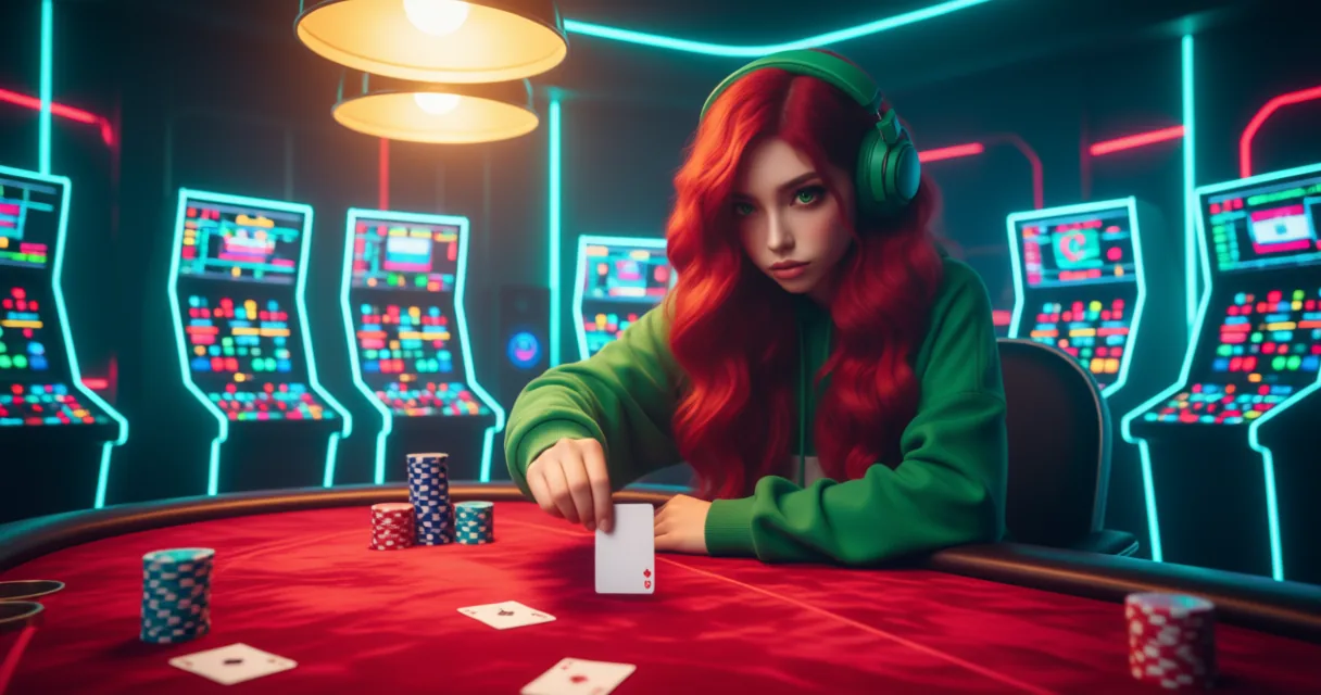 A sophisticated baccarat table displaying cards and chips